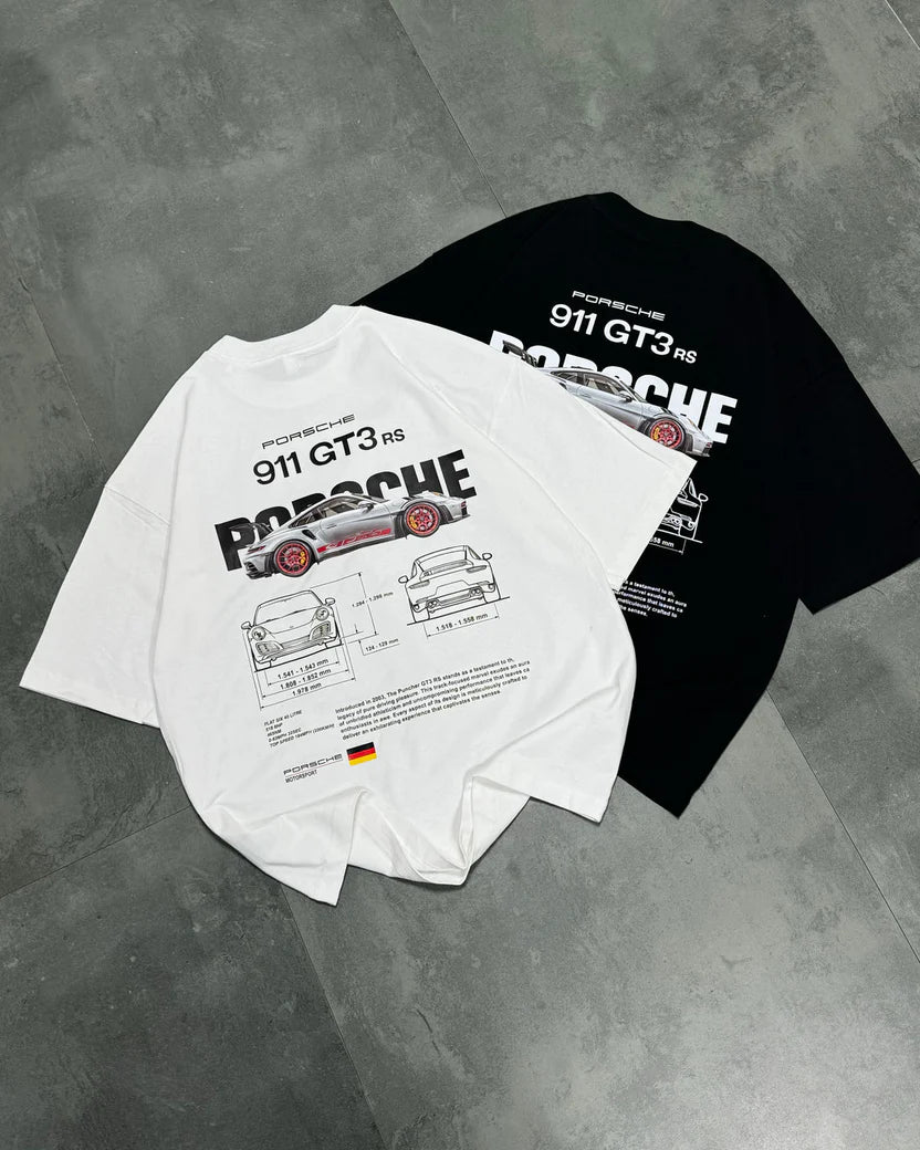 Porche GT3 Oversized Tee | White
