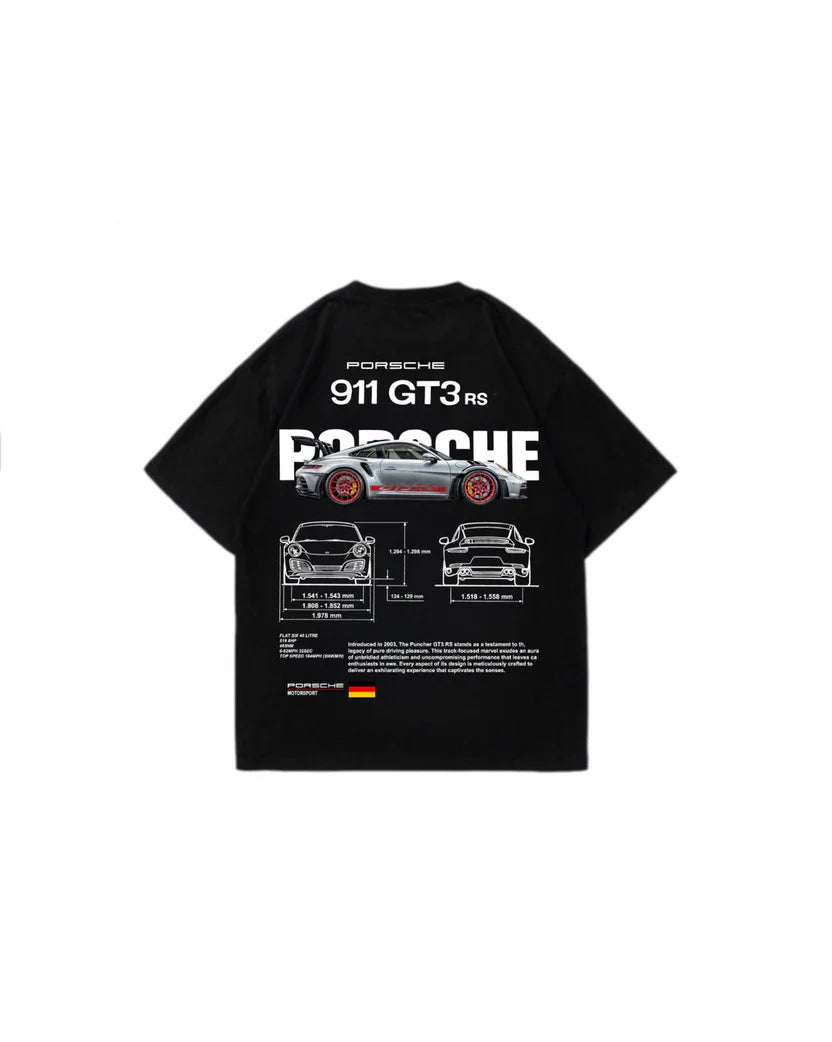 Porche GT3 Oversized Tee | Black